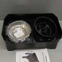 URPOWER Mess Proof Elevated Dog Bowls 4 Height Adjustable Raised Stand with No Spill Water Bowl and Slow Feeder Dog Bowls Non-Slip Food and Water Bowl Set for Small, Medium & Large Dogs (Black)