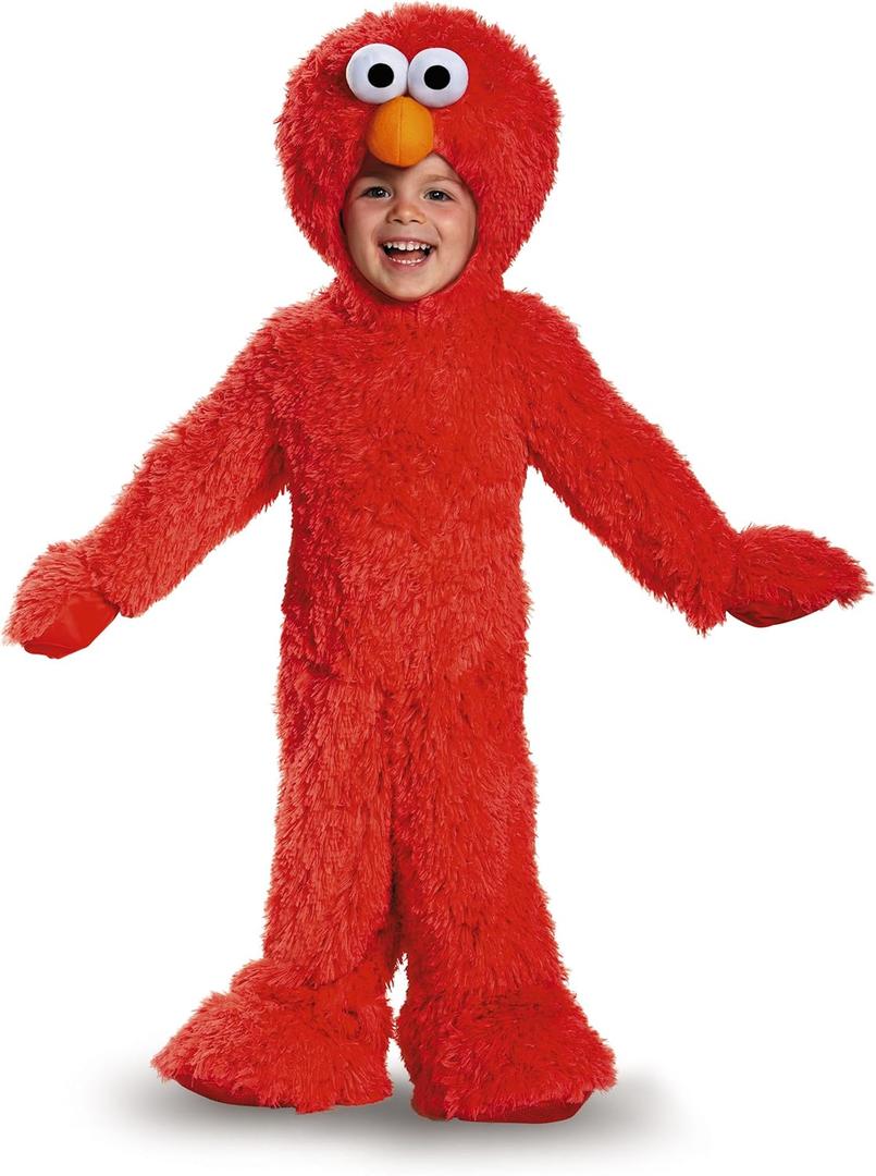 Disguise Elmo Extra Deluxe Plush Costume, Small (2T)