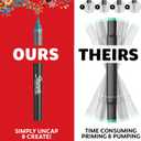 Sharpie Creative Markers, Water-Based Acrylic, Brush Tip, Assorted Colors, 12 Count  Arts & Crafts, Kids Activity, School Classroom; Works on Paper, Metal, Wood, Ceramic, Glass, Rock, Canvas