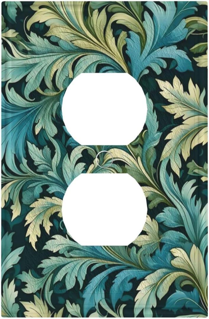 Decorative Art Light Switch Covers,1 Gang Single Toggle Duplex Outlet,Wall Plate,Switchplate Electrical Faceplate,Morris