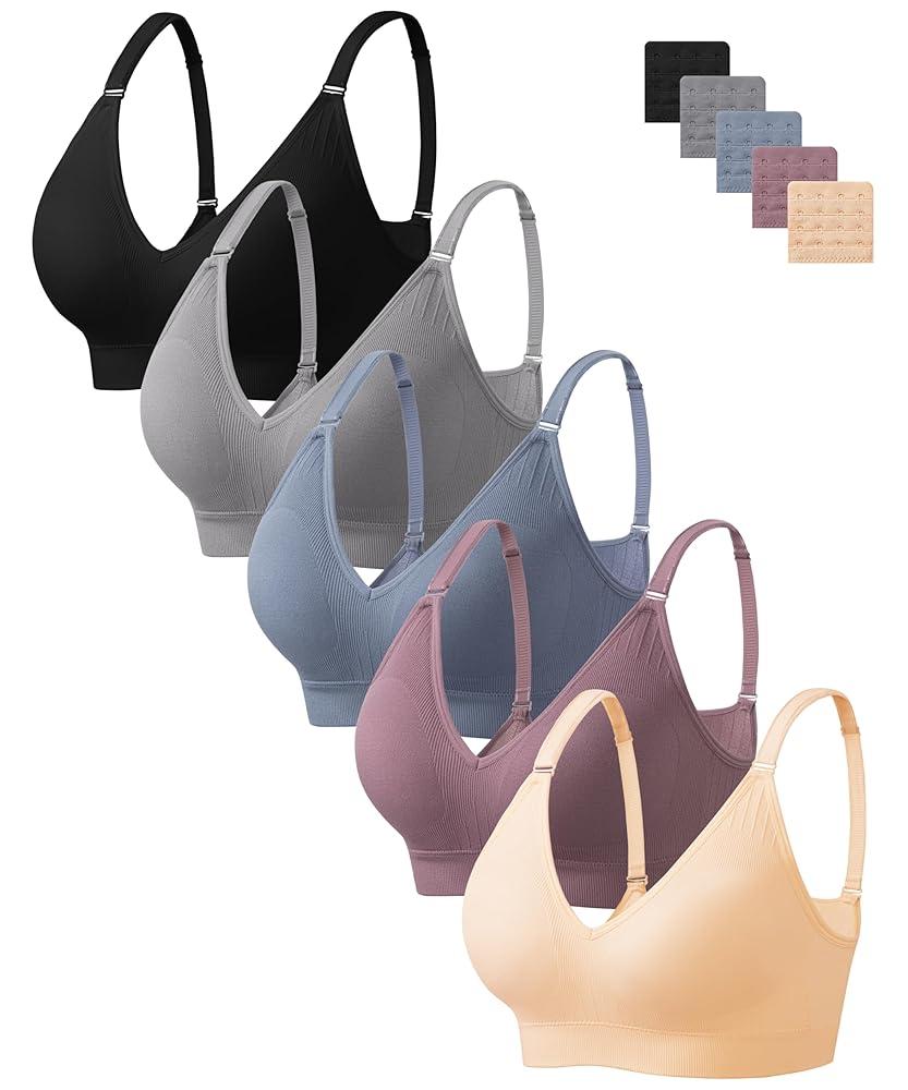 HBselect Bras for Women No Underwire Wireless Cami Tank Top Sports Bras Seamless Padded Bralettes for Women Size M