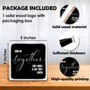4 x And So Together They Built A Life They Loved Wooden Block Plaque - Black Tabletop Sign Decor For Friend Family-5"x5" Bedroom Living Room Wood Block-Funny Desk Gifts Favors & Supplies - A22