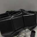 Foldable Washing Machine Drain Pan with Drain Pipe & 4 Anti-Vibration Pads, 31.5x31.5x4.7 Inch Portable Leak Proof Tray for Washer/Dryer, Non-Slip Waterproof Drip Pan with Raised Edge