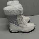 HOBIBEAR Girls Winter Snow Boots (9, Off-white)