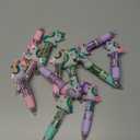 Chinco 12 Pieces Retractable Unicorn Pens 4-in-1 Multicolor Ballpoint Pen Unicorn Candy Party Favor Colored Ink Mini Party Favors for Girls Kids Classroom Prizes Birthday Gifts(Curly Hair Unicorn)