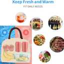 DALINDA Lunch Bag Lunch Box for Women Men Reusable Insulated Lunch Bags for Adults,Water-Resistant Cute Cooler Lunch Tote Bag, Large Capacity for Work Travel Picnic,Beige