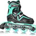 Ruthfot Adjustable Inline Skates for Boys and Girls, Light Up Skates for Ages 617 Kids Outdoor Illuminating Patines for Women and Men (L)