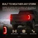 Animated Starting Sequence LED Tail Light Assembly, Compatible for 2014-2018 Chevy Silverado 1500 2500HD 3500HD, 2016-2018 GMC Sierra 3500HD, Taillight Brake Lamp (Full Housing with Integrated Bulbs)