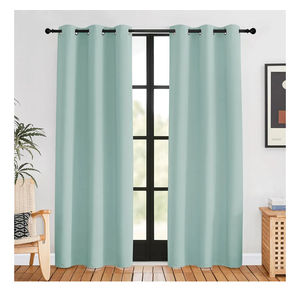 NICETOWN Blackout Curtains for Bedroom, Aqua, 42 W by 80 L, Set of 2, Thermal Insulated Curtains & Drapes with Grommet Top for Living Room, Privacy Window Treatment Draperies