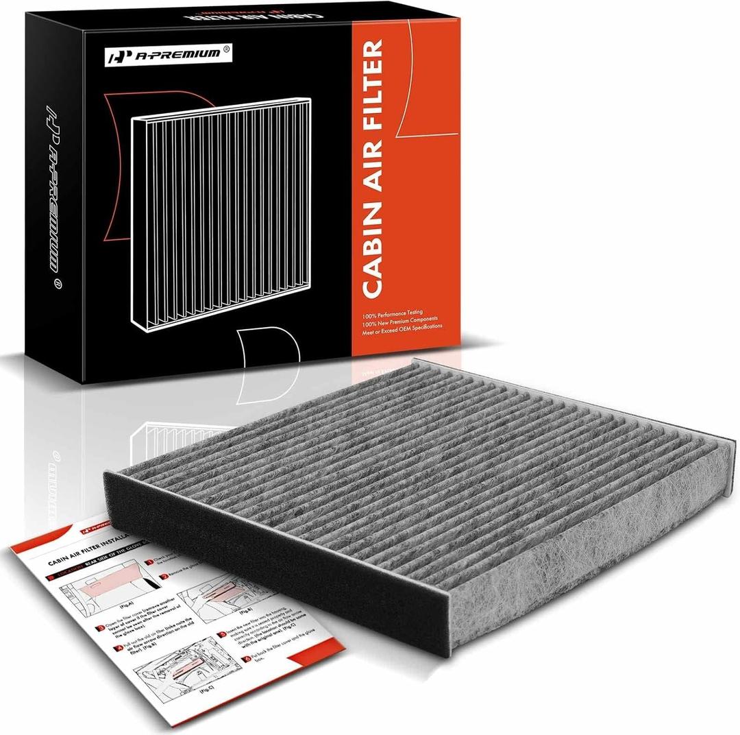 A-Premium Cabin Air Filter with Activated Carbon Compatible with Lexus GS300 2001-2005, GS430 2001-2005, LS430 2001-2006, SC430 2002-2010, Replace# 8713950030