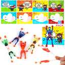 28 Packs Valentines Day Sticky Wall Climbing Men Ninja with Gifts Cards Set for Boys, Stress Relief Toys for Kids Party Favor, Classroom Exchange Prizes, Valentine Greeting Cards
