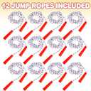 ArtCreativity 84 Inch Nylon Ropes for Kids - Pack of 12 - Durable Jump Ropes with Plastic Handles - Healthy Indoor and Outdoor Skipping Activity, Party Favors, Gifts for Boys and Girls