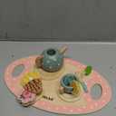 Wooden Tea Set for Little Girls Play Food Pretend Play Kitchen Accessories for 3 4 5 Years Old Girls and Boys Toddler Princess Tea Time Party Food Toys