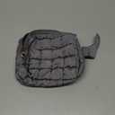 Puffer Quilted Makeup Bag Cosmetic Bags,Puffy Travel Toiletry Pouch for Women,Cute Checkered Zipper Bag Travel Essential,Portable Aesthetic Make up Organizer Bag for Gifts Work Daily(Grey,S)