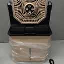 Portable Misting Fan, 24000mAh Camping Fan with 8L Bucket, 12Hrs Mist Rechargeable Fans, 60Hrs Cooling Battery Powered Fans with 2 Spray Modes, 3 Winds, 68LED Lights for Outdoor Garden, Worksites