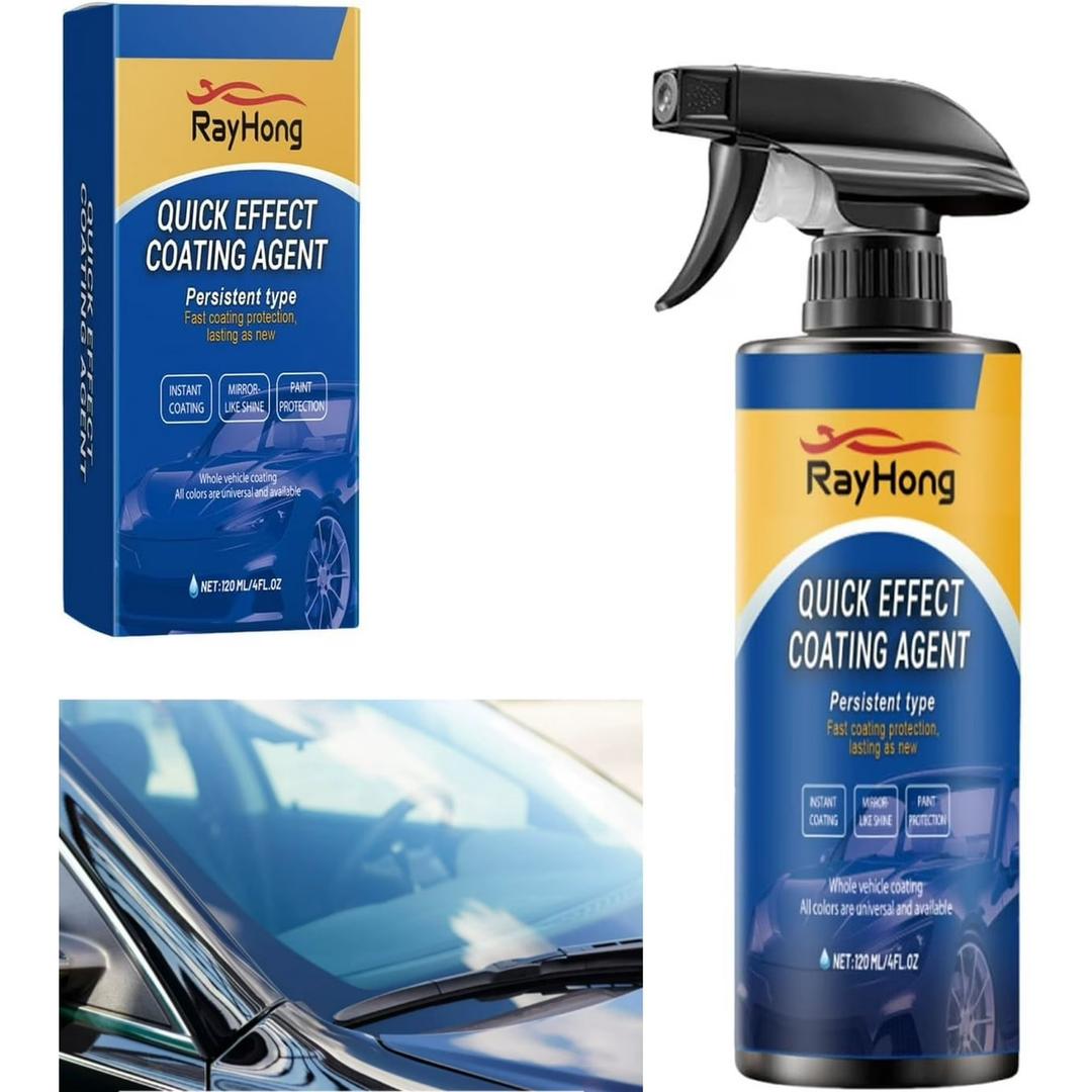 Ray Hong Spray Coating Agent, Multifunctional Advanced Car Quick-Acting Coating Agent Spray, Rayhong Quick Effect Coating Agent, Long-Lasting Protection Waterless Wash, Easy to Use 2PCS