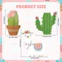 3 Pcs Large Cinco De Mayo Decorations Mexican Cardboard Cutouts Stand up Cactus Llama for Fiesta Cinco De Mayo Mexican Party Decorations Baby Shower Home Outdoor Birthday Photo Props Supply
