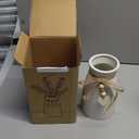 DomeStar White Ceramic Vase, Small Flower Vase for Pampas Grass, Home, Living Room, Dining Table, Farmhouse, Office Decor, Bedroom, Table, Kitchen Shelf, Minimalist Modern Home Decoration