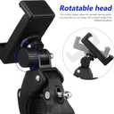 DOITOOL Mic Stand Phone Holder Clip with 180 Adjustable Rotating Head Secure Clamp for Smartphones Compatible with Microphone Stands Ideal for Music Recording and Streaming