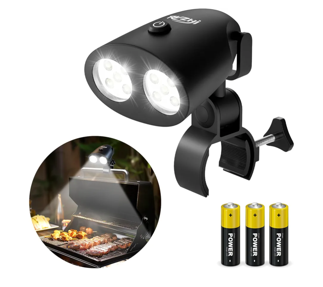 Grill Light Grilling Accessories: Mens Gifts for Christmas Grilling Gifts for Dad Husband - Smoker BBQ Accessories for Outdoor Grill - BBQ Light with Two Brightness Settings Batteries Included