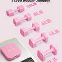 FEIERDUN DB3 5-in-1 Adjustable Dumbbell Set of 2, 12LBS/20LBS Hand Weights for Women, Men, 1s-Adjust Dual-Stable Dumbbell Set for Women Home Gym & Outdoor