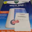 Vicks Warm Mist Humidifier FilterFree 1Gal Tank, Auto ShutOff, Night Light, VapoPad and VapoSteam Compatible (White)