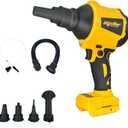 Cordless Compressed Air Duster & Blower Compatible with dewalt 20V MAX Battery (Tool Only), Brushless Motor, 3-Speed Adjustable, 50,000 RPM, LED Light, Portable Inflatable Pump for Cleaning, Camping