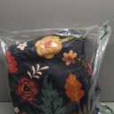 8x10 Washable Area Rug for Living Room, Floral Non-Slip Non-Shedding & Easy Care, Large Soft Low Pile Indoor Floor Carpet for Living Room, Bedroom, Farmhouse, Dining Room, Kids Playroom, Black