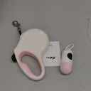 Fida Retractable Dog Leash with Dispenser and Poop Bags, 16 ft Pet Walking Leash for Large Dog up to 110 lbs, Anti-Slip Handle, Tangle Free, Reflective Nylon Tape (L, White)