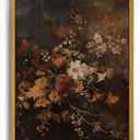 Djmwtb Framed Wall Art Vintage Wall Decor Flower Canvas Art Botonical Pictures Dark Paintings Moody Prints Antique Artwork
