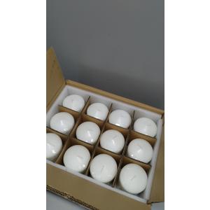 Stonebriar Tall 3 x 4 Inch 50 Hour Long Burning Unscented Wax Flat Top Pillar Candles, White, 12 Pack