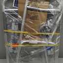 Drive Medical 10210-1 2-Button Folding Walker with Wheels, Rolling Walker, Front Wheel Walker, Lightweight Walkers for Seniors and Adults Weighing Up To 350 Pounds, Adjustable Height, Silver