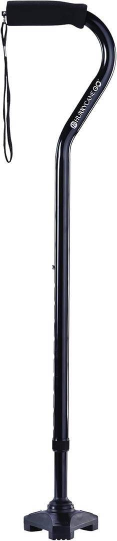 HurryCane Go HCANE-BK-G2 Walking Stick with T Handle, Black