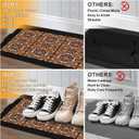 BEHERO Boot Tray Shoe Mat Decorative Patterned, Rubber Boot Matt Tray Indoor and Outdoor Use, 16" x27.5" Shoe Cleaning Mat Non-Slip, Shoe Storage Waterproof with Artistic Prints for Entryway(Brown)