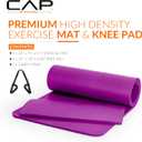CAP Barbell 1/2-Inch High Density Exercise Yoga Mat with Strap | Multiple Options