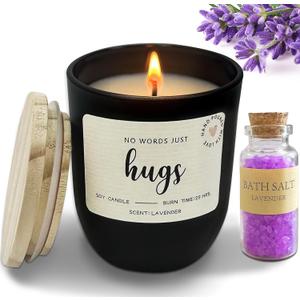 No Words Just Hugs - Lavender Scented Candle, 12oz, Sympathy Gift for Loss of Loved One