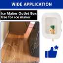 (1 Pack) Lidertik 1/2 inch Crimp PEX-B Pre-Assembled Ice Maker Outlet Box Valve 1/4 inch Recessed Refrigerator Water Line Wall Box with Shut Off Valve LI-ZBQH-520-LK