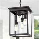 4-Light Large Outdoor Pendant Light Fixtures Oil Rubbed Bronze