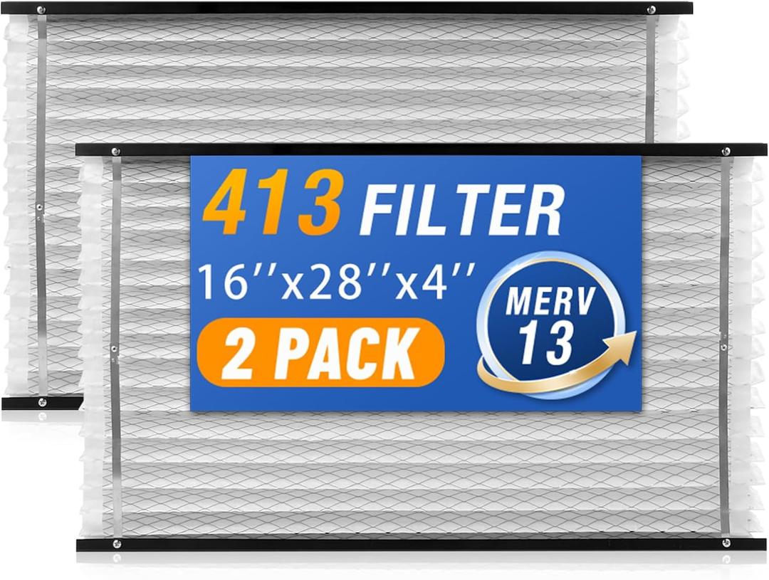 413 Replacement Filter Compatible with AprilAire Air Purifiers, 2 Pack 