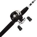 Shakespeare Alpha Medium 6' Low Profile Fishing Rod and Bait Cast Reel Combo (2 Piece),Black, White