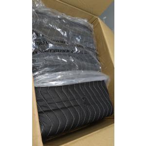 Simpli-Magic Heavy Duty Padded Moving Blankets (12 Pack),Black/Orange