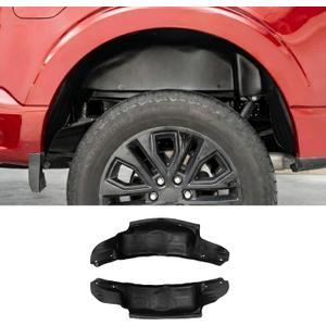 Rear Wheel Well Liners Compatible with 2021-2025 Ford F150 (Not for Raptor) Rear Wheel Arch Liners PE No Drilling Well Guards Tire Inner Fenders for 2024 F-150 Accessories (2PCS)