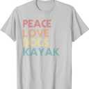 Kayaker Kayaking Apparel Kayak and Dog Lovers Vintage Retro Men Women T-Shirt