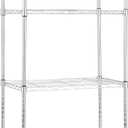 4-Shelf Adjustable, Storage Shelving Unit, (200 Pound Loading Capacity per Shelf), Steel Organizer Wire Rack, 13.4"D x 23.2"W x 48"H, Chrome