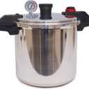 T-fal Pressure Cooker Aluminum Pressure Canner, 22 Quart, 3 PSI Settings, Cookware, Pots and Pans, Large Capacity, Cooling Racks, Recipe Booket, Canning Vegetables, Meats, Poultry, Seafood, Silver (22 Quarts)