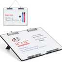 Large A3 Writing Easel Desk Adjustable Dry Erase, Keyboard Stand for Desk, Learning Portable Clipboard Magnetic, White Board Dry Erase Wall Hangable, Slant 13/18 for teachers & Students, Black Frame