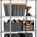 1250 lbs Steel Heavy Duty 5-Tier Utility Shelving Unit Steel Organizer Wire Rack for Home,Kitchen,Office,Chrome (13.7" D x 23.6" W x 62.4" H)