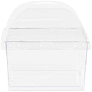 Square 5oz Dish with Dome Lid - Plastic, Case Pack of 240 - For Catering, Buffets, and Parties