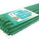 Garden Stakes 4FT, 25pcs Plastic Coated Steel Stakes Specifically Designed for Climbing Plants, Ideal for Tomatoes, Beans, Cucumbers, Peppers, Vines, and More Plant Growth