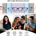 MAXJULI Reading Glasses Blue Light Blocking,Readers for Women Men Anti Glare Filter Lightweight Eyeglasses 5007 (Black)